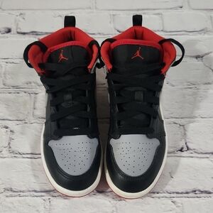 Jordan Black/Grey/Red Kids Sneakers Size 13.5C